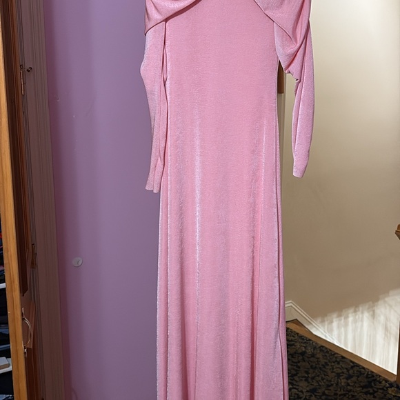 Chic Long Sleeve Pink Dress